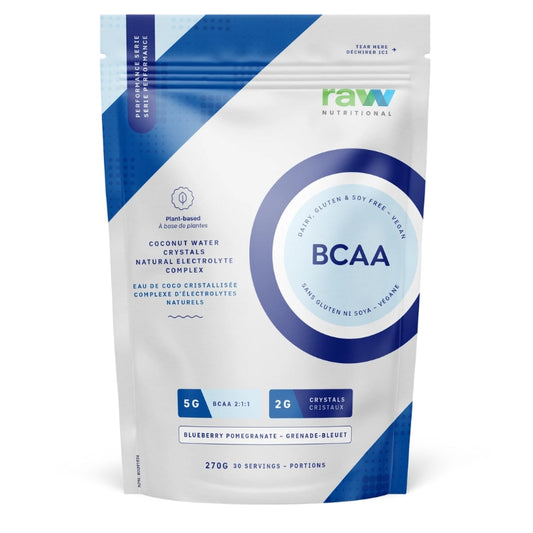 Raw nutritional BCAA Végane - Grenade Bleuet Sans gluten Sans soya 