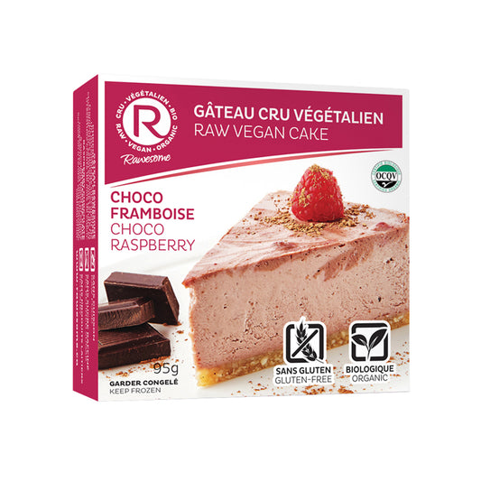 Gâteau cru végétalien - Chocolat et framboises||Raw vegan cake - Choco raspberry