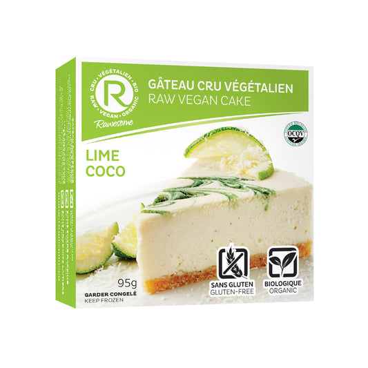 Gâteau cru végétalien - Lime coco||Raw vegan cake - Lime coco