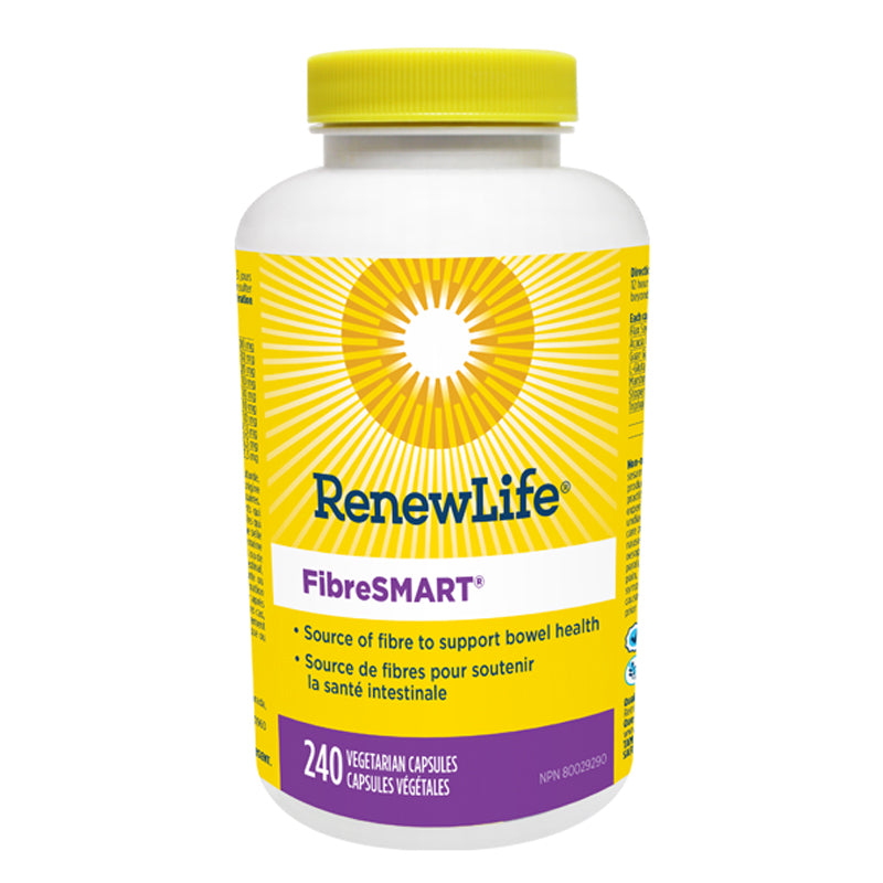 renewlife fibresmart source fibre soutenir santé intestinale 240 capsules végétales