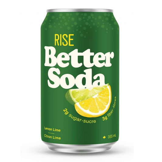 Rise Better Soda Citron Lime 2 g de sucre 3 g de fibres