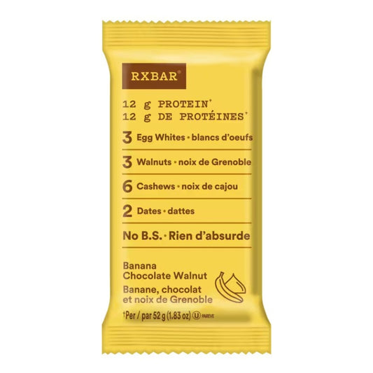 Rxbar Barre Protéinée Banane Chocolat Noix De Grenoble Sans gluten