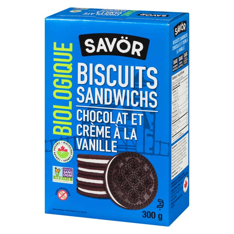 Biscuits sandwichs Chocolat et vanille||Biscuits sandwichs - Chocolate vanilla
