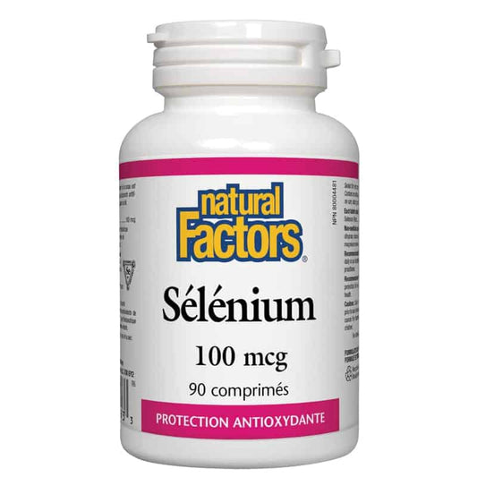 Natural factors sélénium 100 mcg