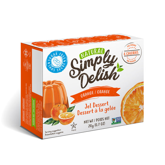 Simply Delish Gelée Végétale À L'Orange Sans Sucre Keto Sans OGM