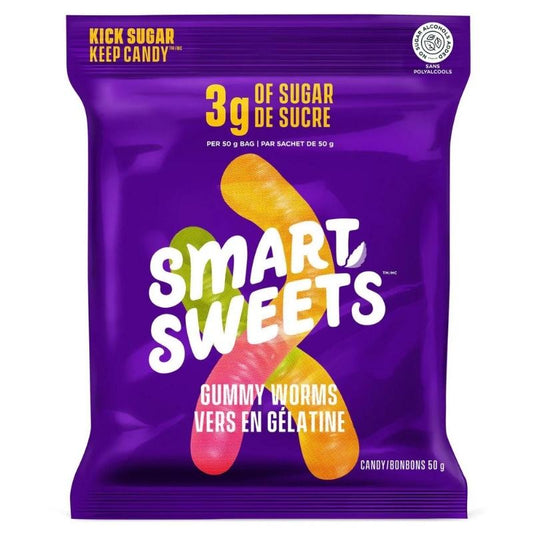 Smart Sweets Vers En  Gélatine 3g de sucre par sac