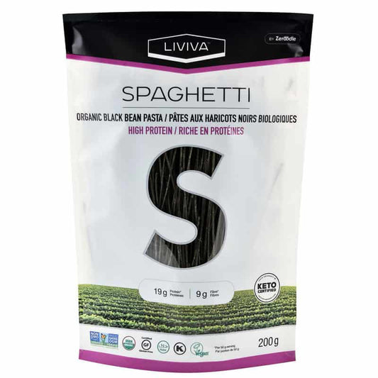 Spaghetti aux haricots noirs biologiques||Organic black bean pasta - Spaghetti