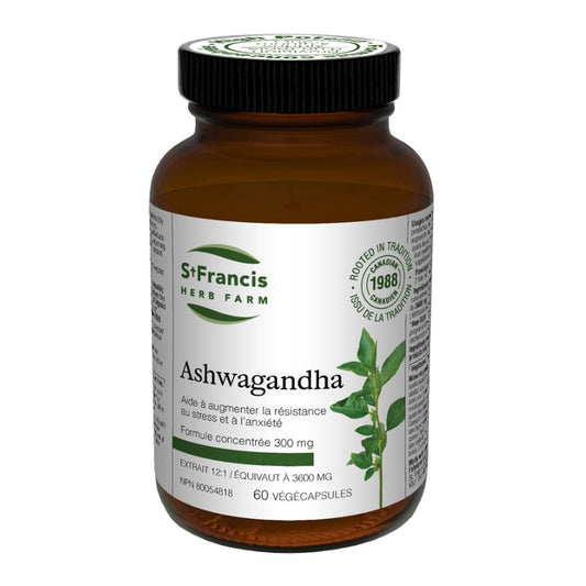 St-Francis herb farm Ashwagandha Capsules Concentré 300 mg Résistance au stress et anxiété