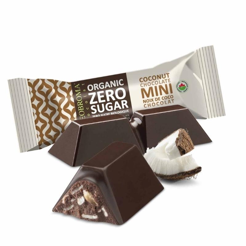 Minis Chocolat Noir Bio Et Noix De Coco 0 Sucre||Minis Dark Chocolate Coconut 0 Sugar Organic