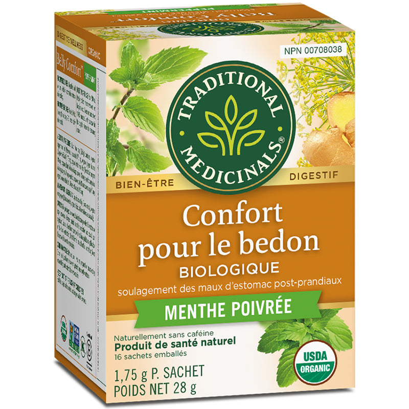 Traditional Medicinals Digestif confort ventre maux estomac Menthe poivrée biologique 