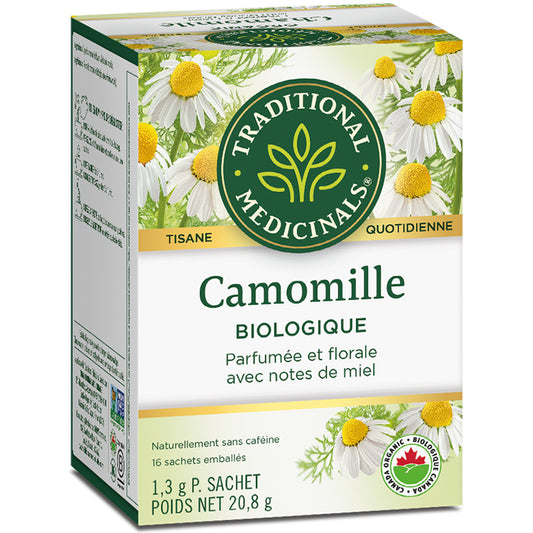 Traditional medicinals tisane quotidienne camomille biologique florale notes de miel sans caféine