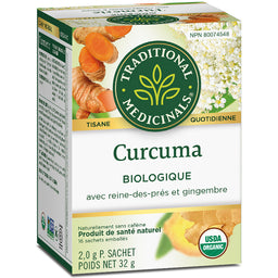 Traditional medicinals tisane quotidienne curcuma reine des prés gingembre biologique sans caféine