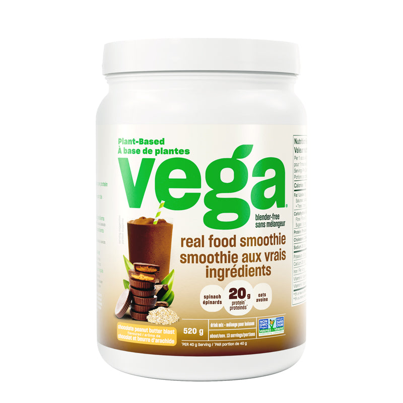 Vega Smoothie Aux Vrais Ingrédients Beurre D'Arachide Chocolat Végane Sans mélangeur