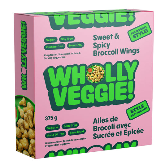 wholly veggie whollie ailes brocoli sucré épicé végane sans soja gluten ogm