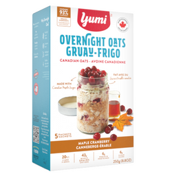 Gruau-frigo Canneberge-érable||Overnight oats - Maple cranberry