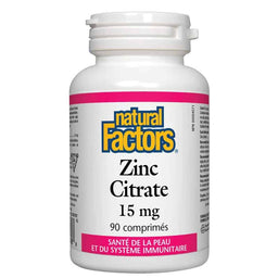 Natural factors zinc citrate 15 mg