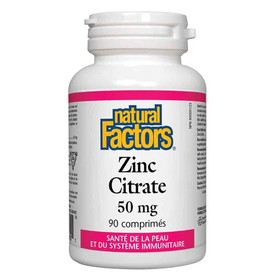 Natural factors zinc citrate 50 mg